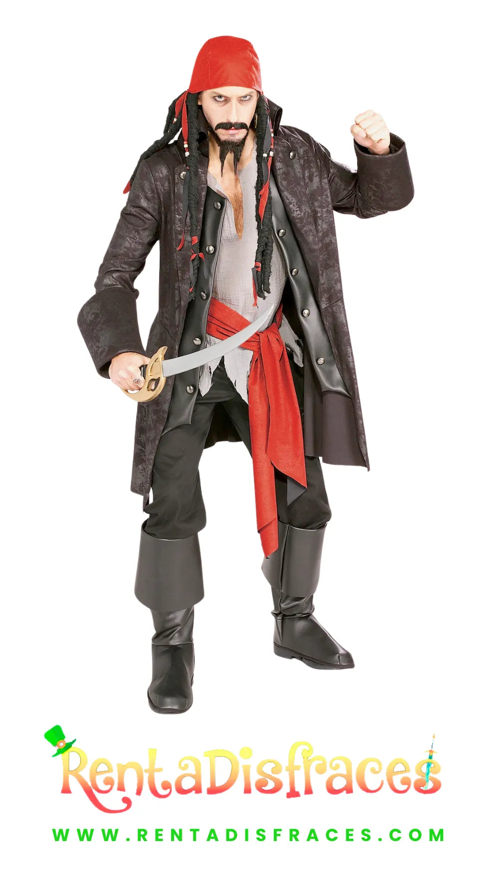 400.- Disfraz de Jack Sparrow malvado