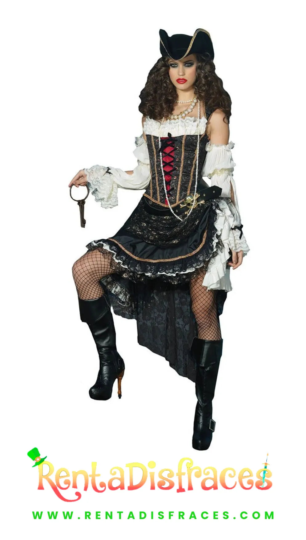 441.- Disfraz de Pirata con corset
