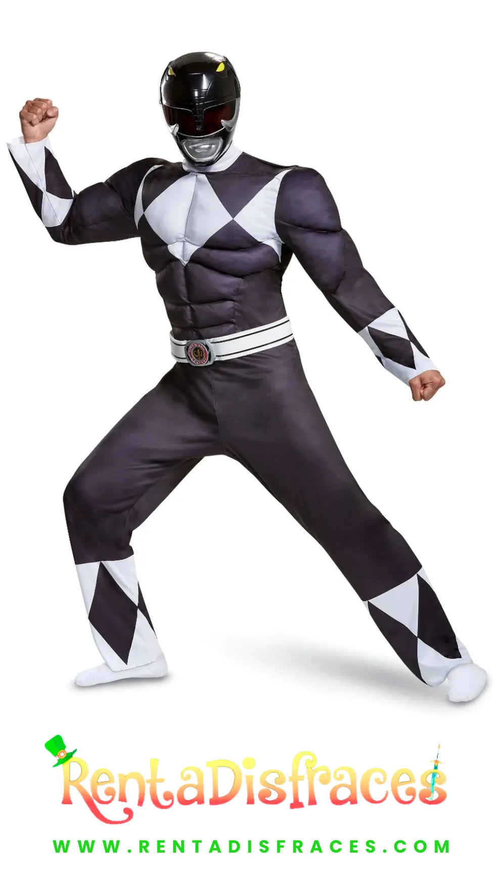 112D.- Disfraz de Power Ranger Negro