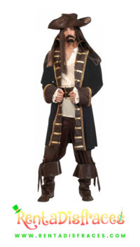 Disfraz de Capitán de Alta Mar, Disfraces de piratas, Renta de disfraces