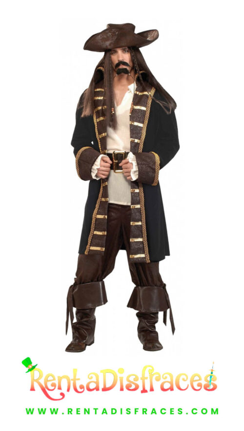 Disfraz de Capitán de Alta Mar, Disfraces de piratas, Renta de disfraces