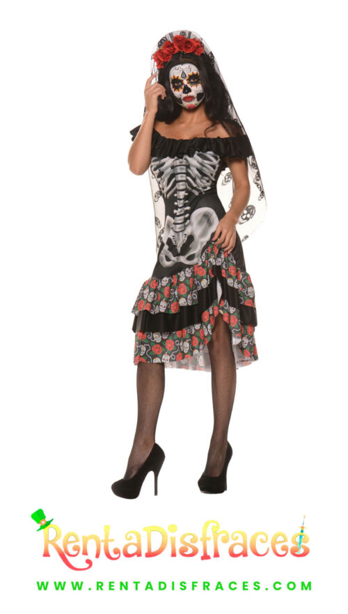 Disfraz de Catrina, Disfraces de Día de Muertos, Disfraces de Halloween, Disfraces de terror, Renta de disfraces