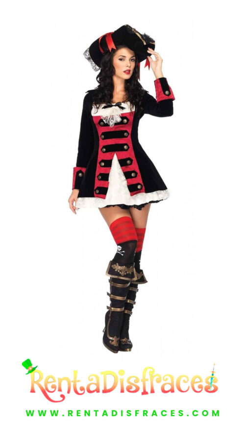 Disfraz de Pirata Charlotte, Disfraz de pirata sexy, Disfraces de piratas, Renta de disfraces