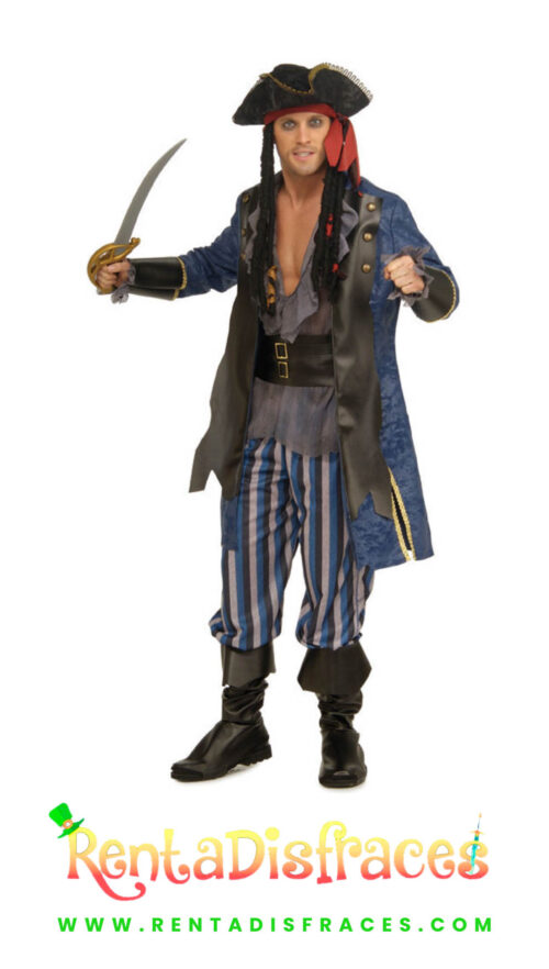 Disfraz de Pirata de los 7 mares, Disfraces de piratas, Renta de disfraces