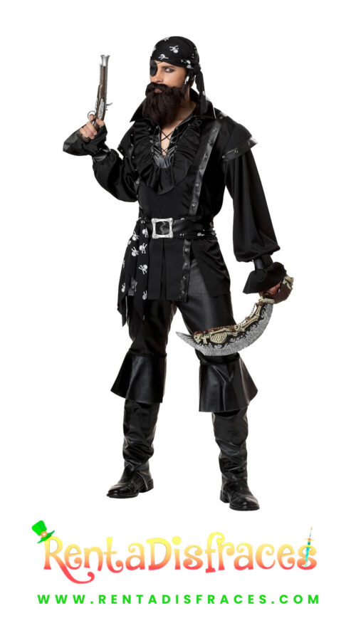 Disfraz de Pirata del Mar Negro, Disfraces de piratas, Renta de disfraces