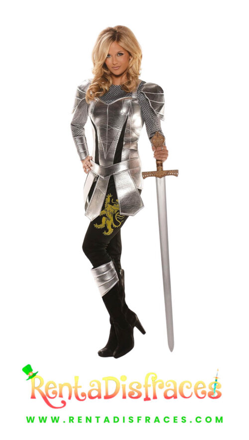 Disfraz de armadura medieval sexy, Disfraces de Reyes y reinas, Renta de disfraces