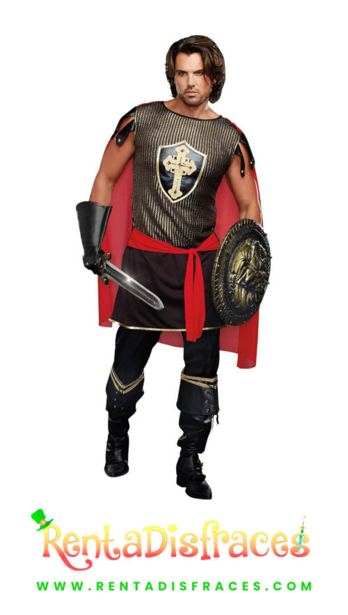 Disfraz de gladiador de las cruzadas, Disfraces de Reyes y reinas, Renta de disfraces
