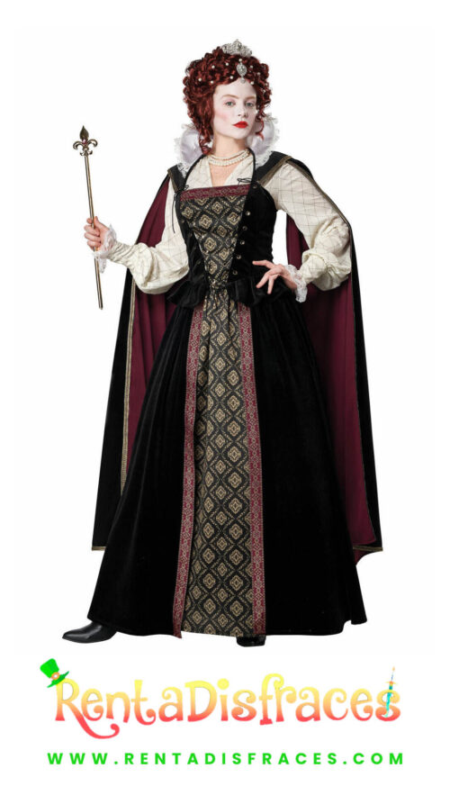 Disfraz de reina Isabel, Disfraces de Reyes y reinas, Renta de disfraces