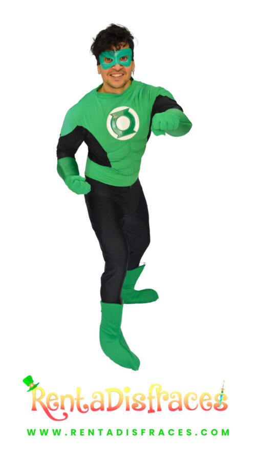 Disfraz de Linterna Verde, Disfraces Superhéroes y villanos, Renta de disfraces