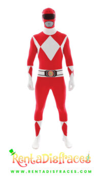 Disfraz de Power Ranger rojo, Disfraces Superhéroes y villanos, Renta de disfraces