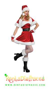 Disfraz de Santa Claus sexy, Disfraces de Navidad, Renta de disfraces