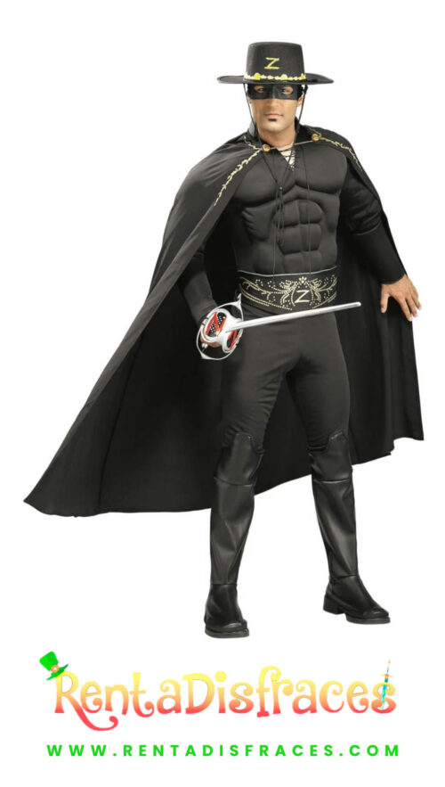 Disfraz de el Zorro, Disfraces Superhéroes y villanos, Renta de disfraces