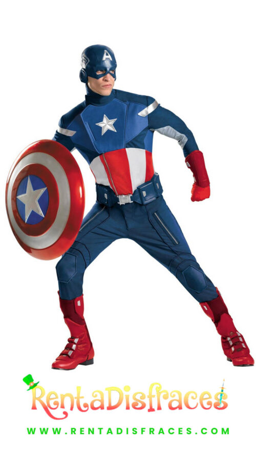 Disfraz del Capitán América, Disfraces Superhéroes y villanos, Renta de disfraces